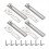4 set Slide Bolt Latch Lock Silver 1