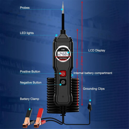 5-40V P100 Electrical System Tester, Car Electric Circuit Tester 1
