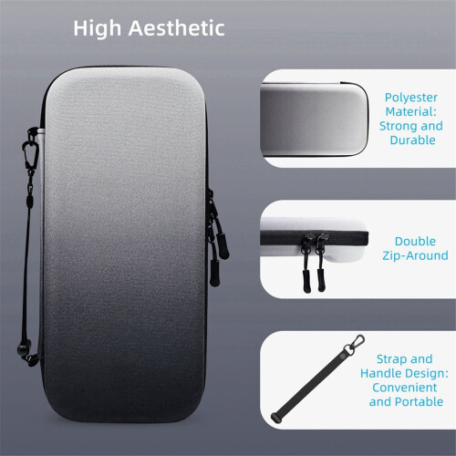 Travel Carrying Case for Switch 2 Host Protective Black White 2