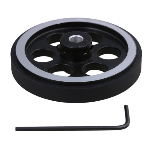 200X6mm Industrial Aluminum Rubber Measuring Rotary Encoder Wheel 1