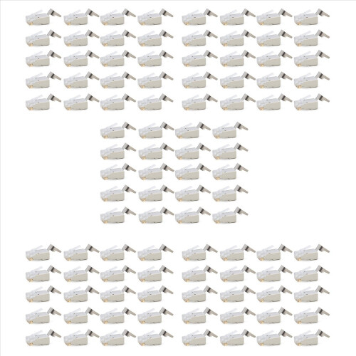 20 Pcs Cat6/6A RJ45 Pass Through Modular Plugs, Shielded (STP)