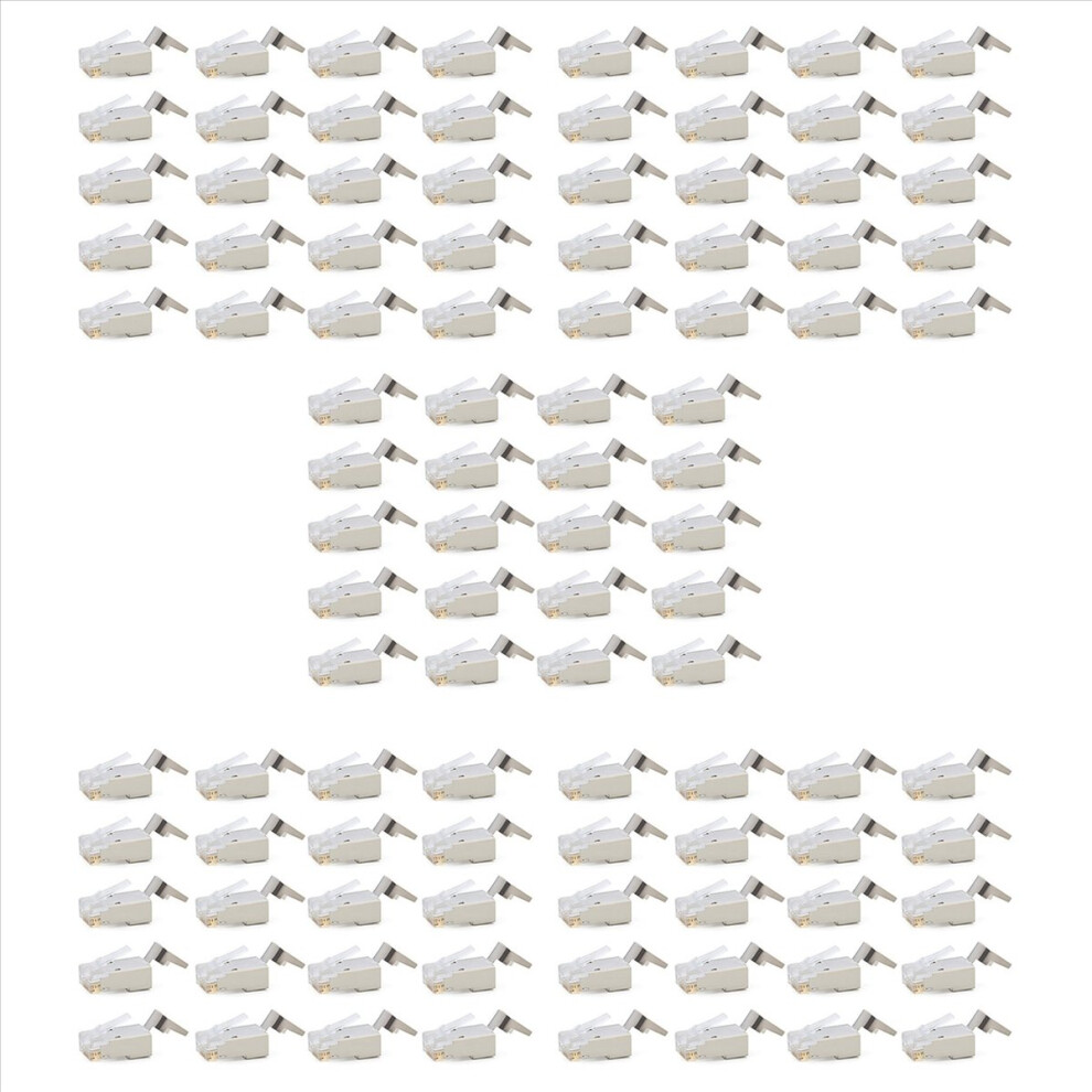 20 Pcs Cat6/6A Rj45 Pass Through Modular Plugs, Shielded (Stp) 4712767600374
