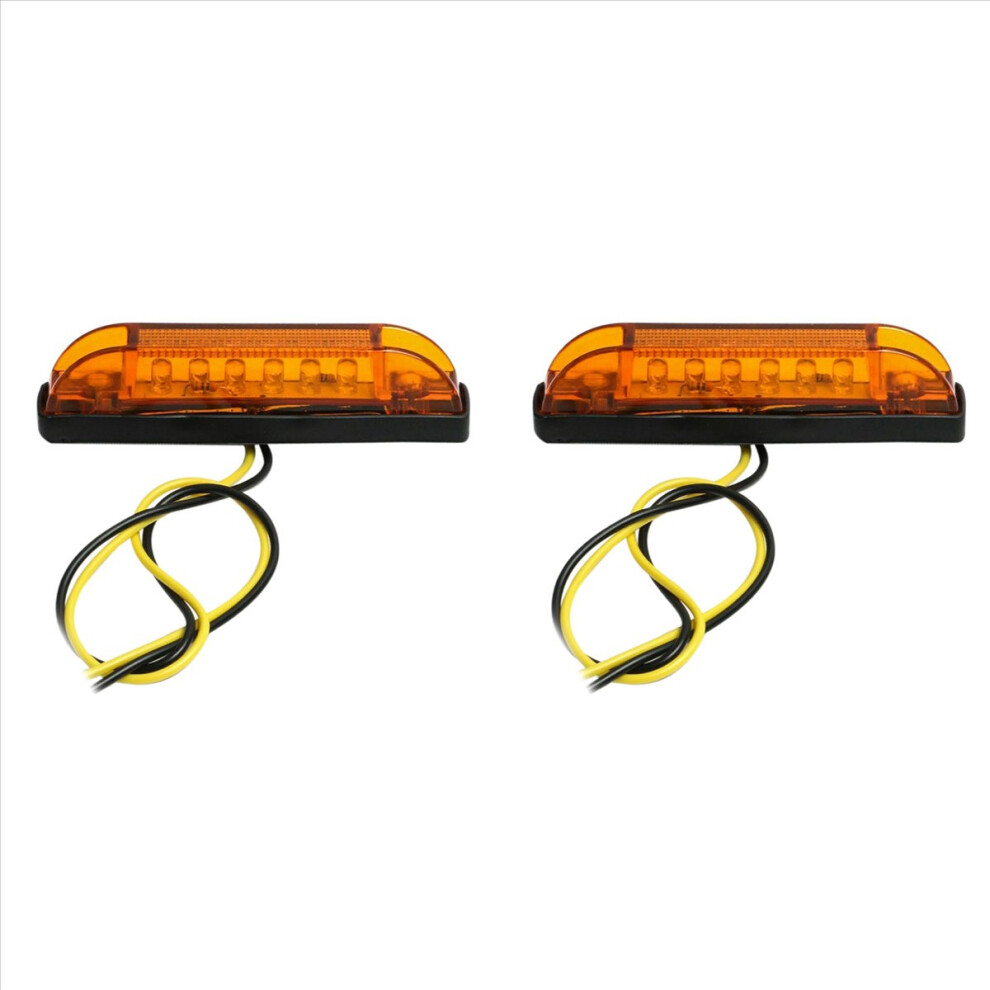 4Inch Led 12V Sealed Strip Bar Lights 6Led Rv Marine Boat Amber/Light 4712767699804
