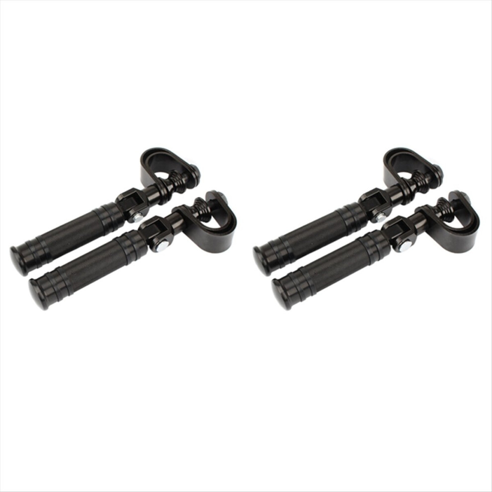 1Pair Motorcycle Highway Engine Guard Crash Bar Foot Pegs Black 4712767698357
