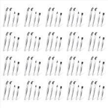 4 Pieces Tweezers Set with Rubber Tips Tweezers PVC Coated Tweezers
