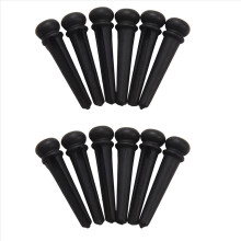 6 Pcs Guitar Family Natural Ebony Folk Acoustic Guitar Bridge Pins