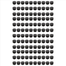 Round Table Chair Leg Tube Pipe Insert End Cap 19mm Dia 30pcs Black