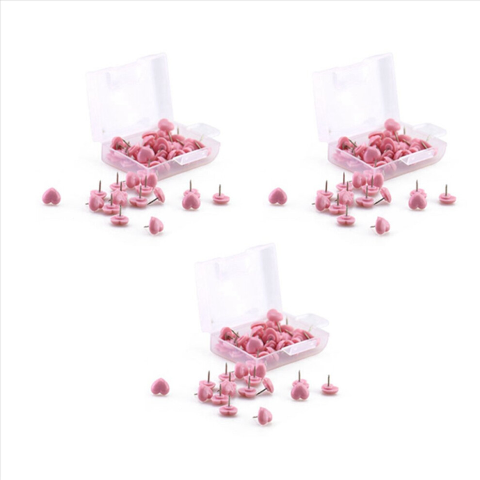 50 Pcs Plastic Cork Board Safety Colored Push Pins Thumbtack Pink 4712767604686