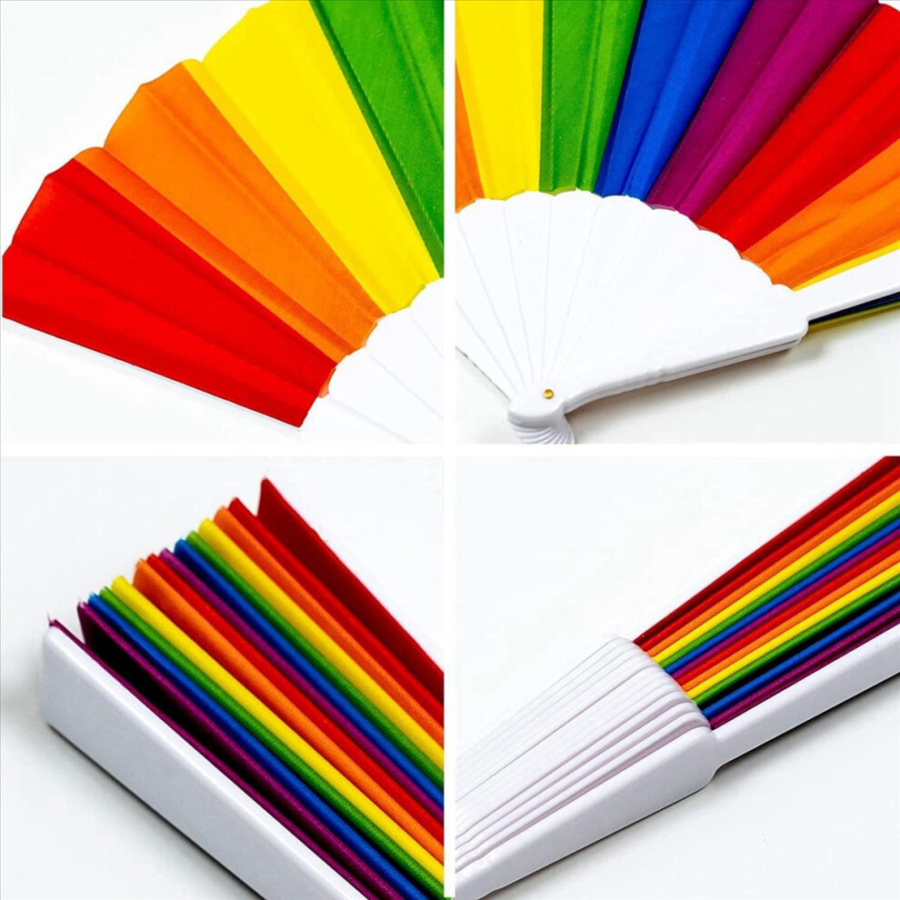 Rainbow Folding Fans , Hand Held Pride Fan Gay Pride LGBT Fans-image-OPC-PMGGBPX-NEW