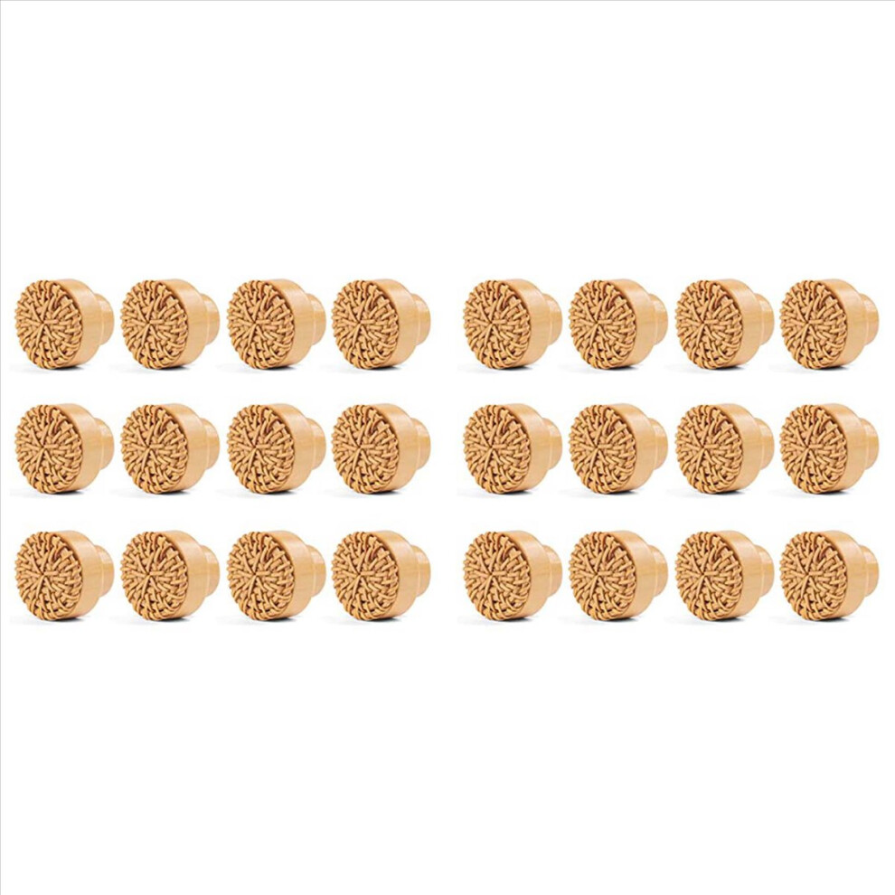 12 Pieces 35Mm Boho Dresser Knobs Rattan Knobs With Screws,Nature 4712767602736