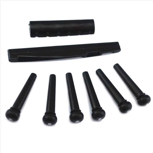 1 Sets Bridge Pins & Saddle & Nut Replacement Parts for Guitar 2