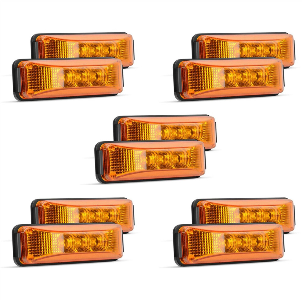 2 Pcs 3.9 Inch 3 Leds Truck Trailer Front Rear Led Side Marker Light-image-OPC-PMGGC5M-NEW