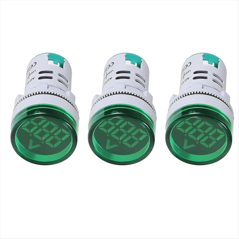 Led Voltage Meter Indicator Ac 12-500V,Digital Display Voltmeter 3Pcs 4711578740309