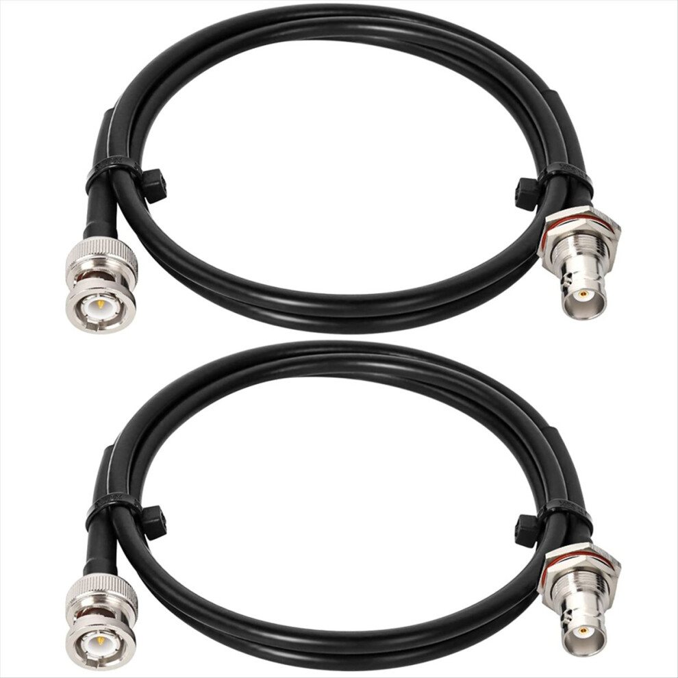 2Pcs 50 Ohm Rg58 Bnc Male To Female Coax Cable 4711578743126