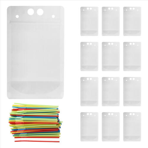 100PCS 750ML Stand-up Frosted Plastic Bag 1