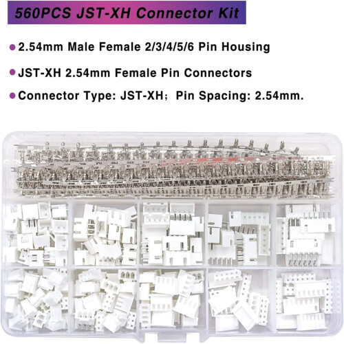560PCS 2.54mm JST-XH Connector Kit 2