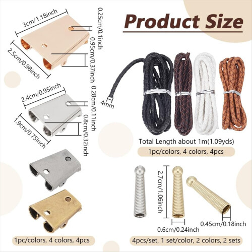 16Pcs Bolo Tie Findings Kit 2