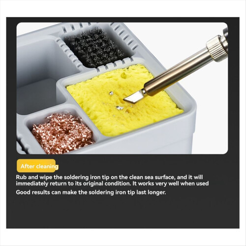 Soldering Iron Tips Cleaning Tool Steel Brush/Sponge/Copper Wire 1