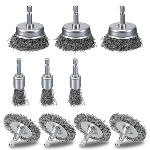 10 Pcs Drill Wire Brushes