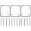 3PCS Steel Rectangle Neck Plate for Guitar 3