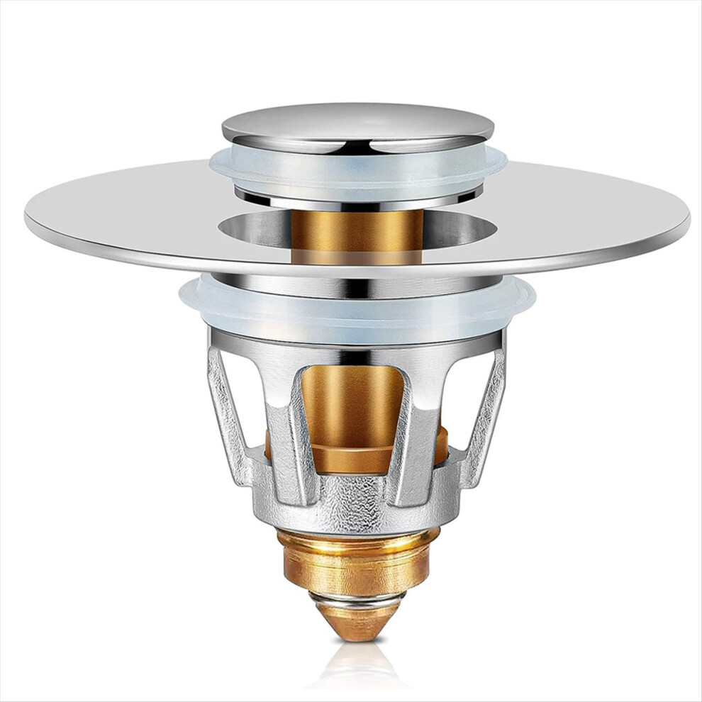 Bathroom Sink Stopper,Universalbasin Bounce Up Bathroom Drain Stopper 4711478411446