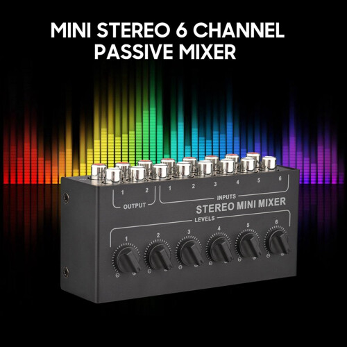 CX600 Mini Stereo 6 Channel Passive Mixer 1