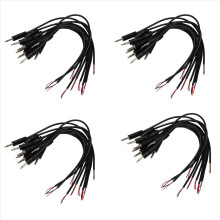 10Pcs Male Plug to Bare End 2 Pole Mono 1/8inch 3.5mm Jack Cable