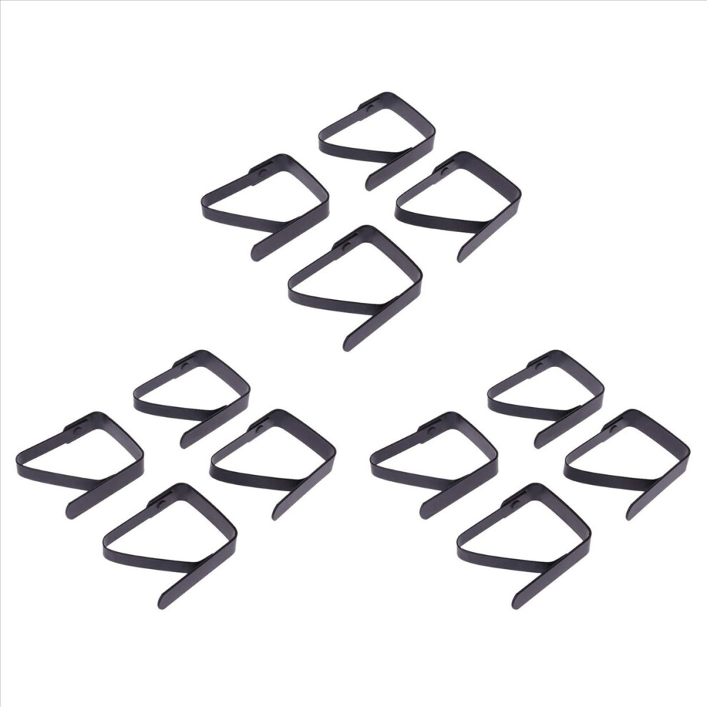 4 Pcs Black Black Tablecloth Clip Tablecloth Fixing Clip 5X4cm 4712767662952