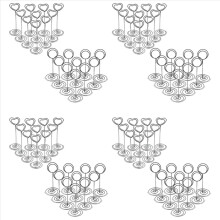 20Pcs Place Card Holders Metal Table Number Memo Clip for Wedding