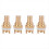 8pcs Red+White Female Socket Copper Plug Amp HiFi 5