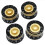 4Pcs Volume Tone Speed Knobs for Electric Guitar, Transparent Golden 4