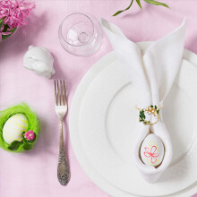 Napkin Ring Flower Napkin Rings Set of 6 Metal Napkin