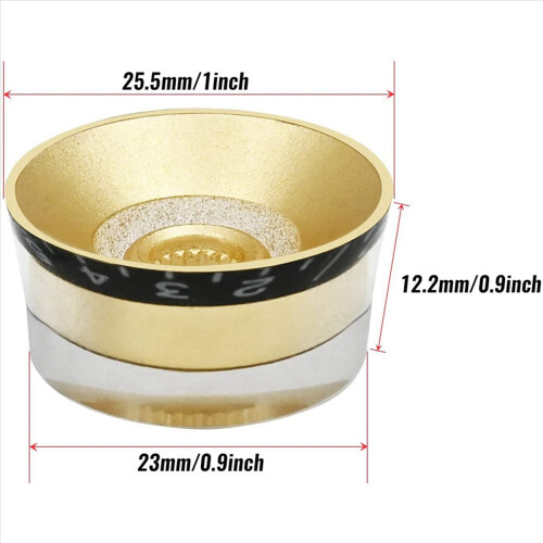 4Pcs Volume Tone Speed Knobs for Electric Guitar, Transparent Golden 1