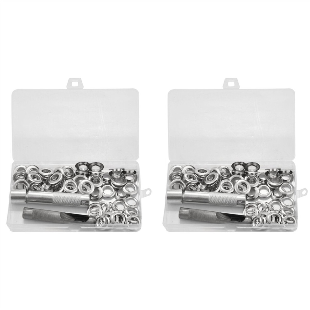 100Pcs Punch Grommets And Tarpaulin Awning Tent Tarp Repair Kit 4712746107573