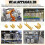 500Pcs U Shape Copper Ring Terminals Crimp Kit Non-Insulated Cable 5