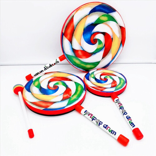 Orff Instruments Lollipop Drums 6/8/10 Inch Three Size Hand Drum 2