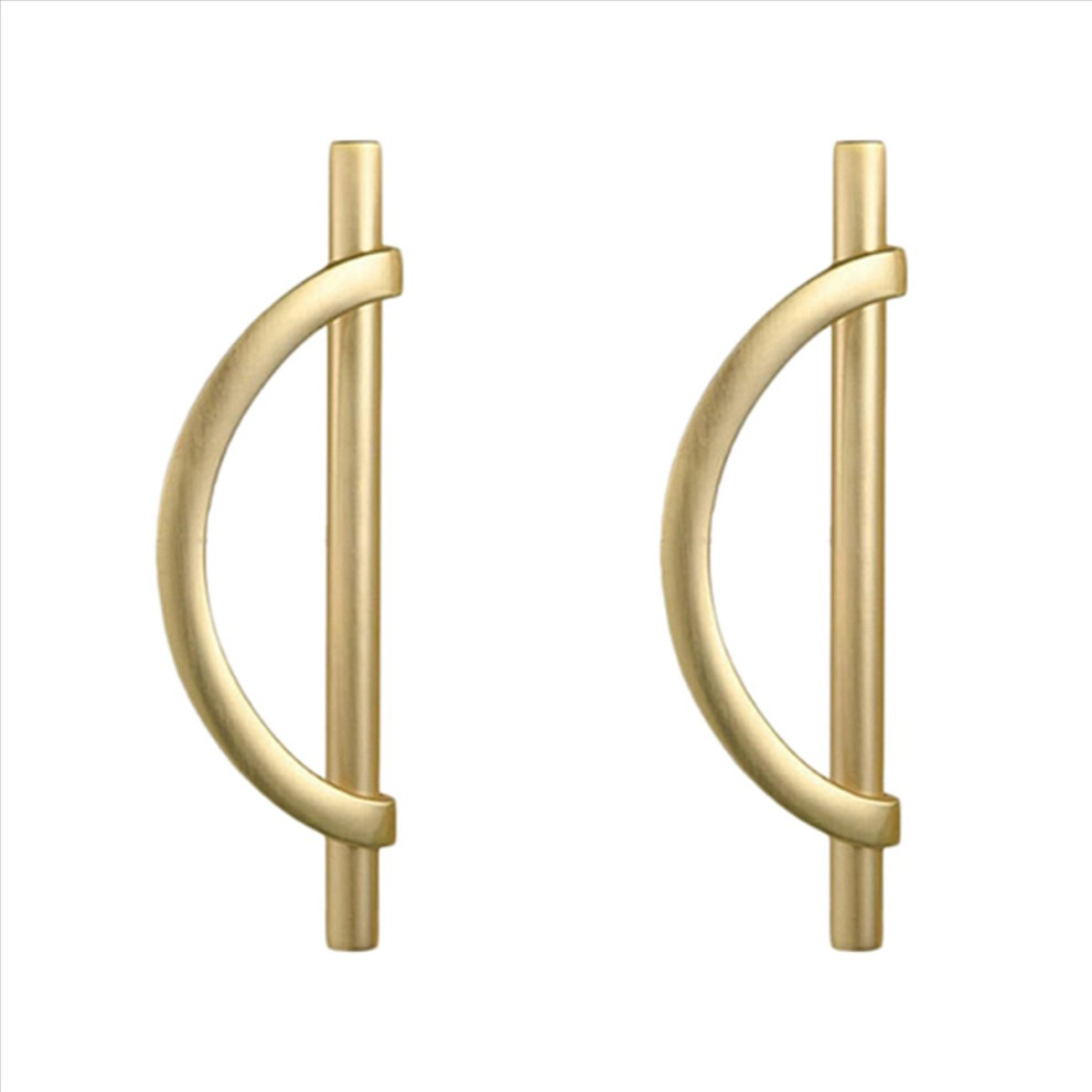 2Pcs Gold Cabinet Pulls Drawer Pulls Half Moon Shape Cabinet Pulls A 4712767680802