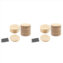 20Pcs Unfinished Wood Coasters, 4 Inch Round Blank Wooden Coasters