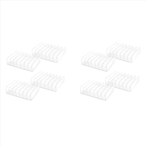 4 Pcs Clear Acrylic CD Holder with Tackable CD DVD Display Rack