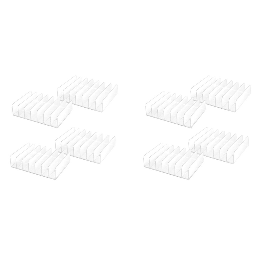 4 Pcs Clear Acrylic Cd Holder With Tackable Cd Dvd Display Rack 4712767680277