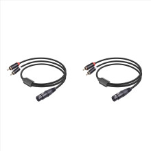 3 Pin XLR Female to Dual Male Y Splitter Cable,2 Meter