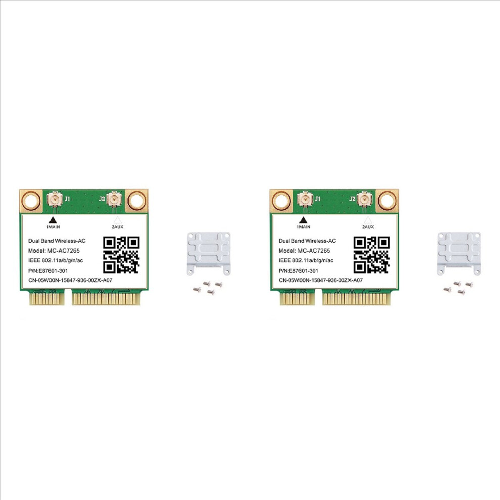 1200Mbps Wireless -Ac7265 Dual Band Mini Pci-E Wifi Card Bluetooth 4712767683728