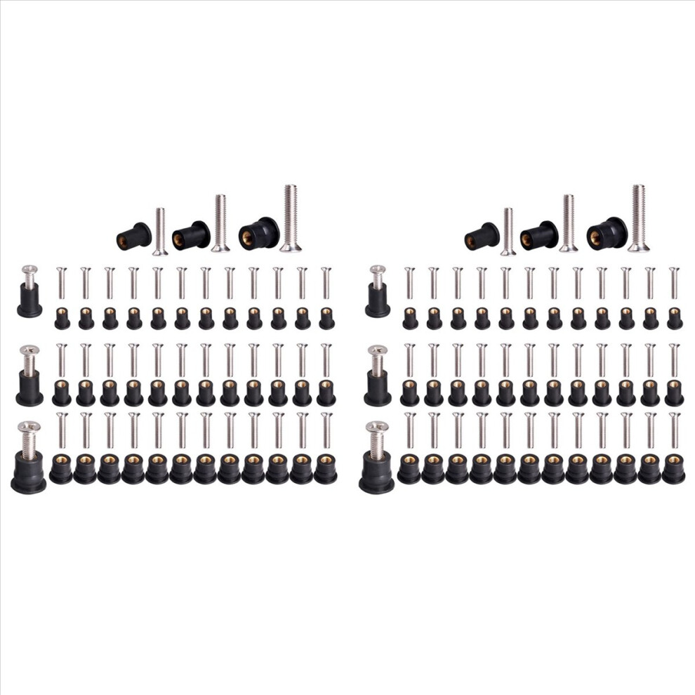 36 Pairs /M5/M6 Neoprene Well Nuts With Screw Bolts Well Nut Kit 4712746199097
