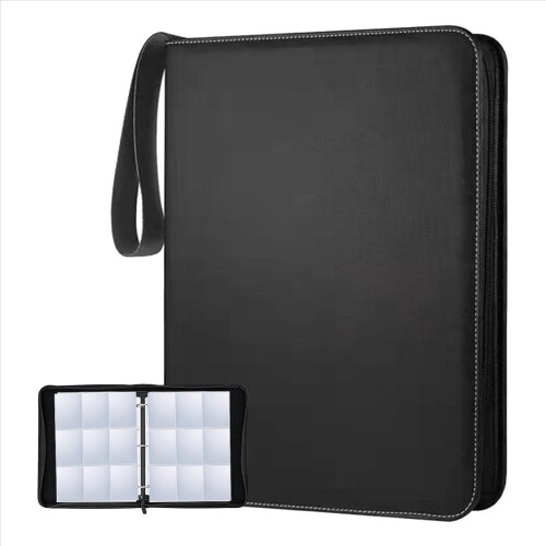 9-Pocket Card Collection Binder, Black 2