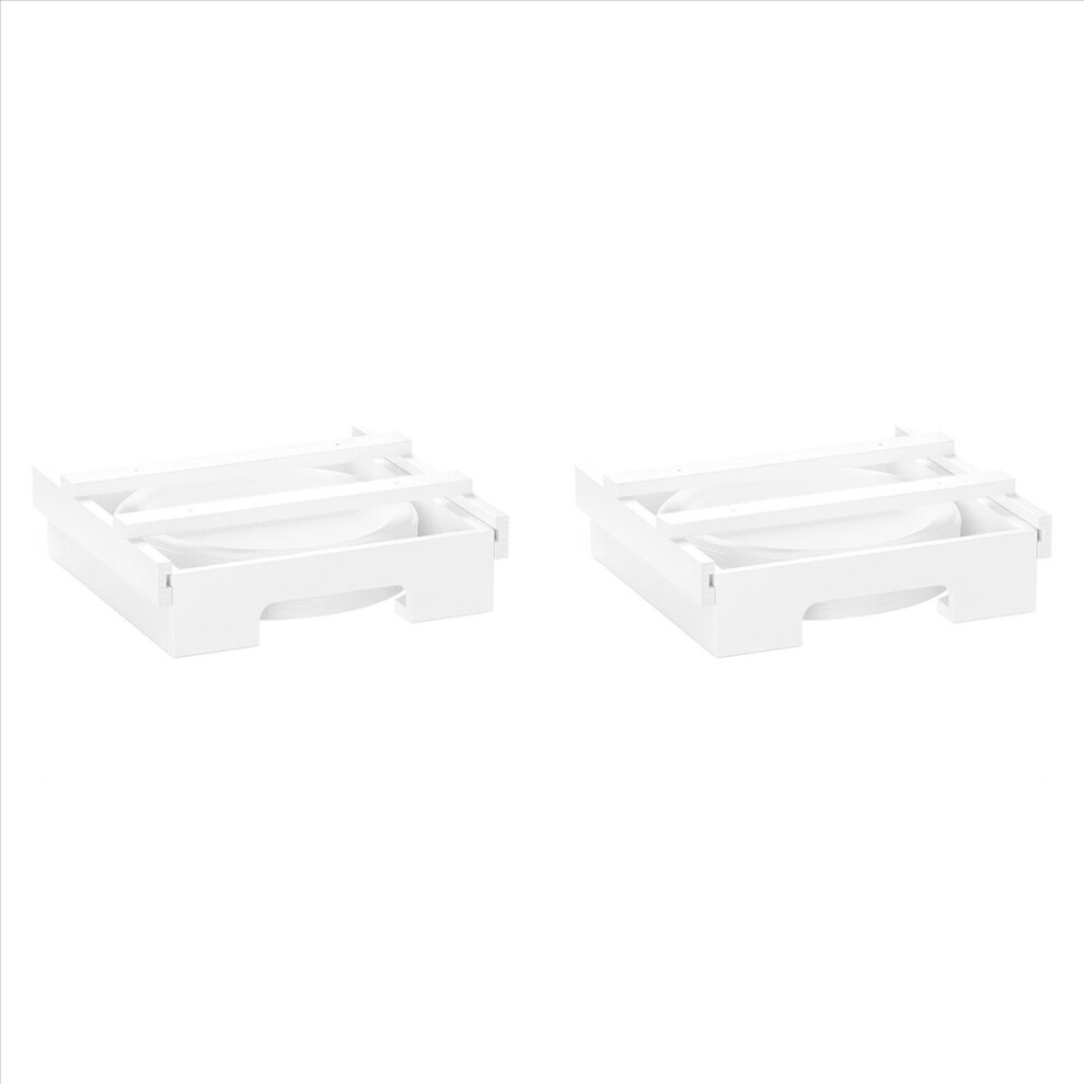 Paper Plate Dispenser, Under Cabinet Bamboo Plates Holder, White-image-OPC-PMGGXD6-NEW