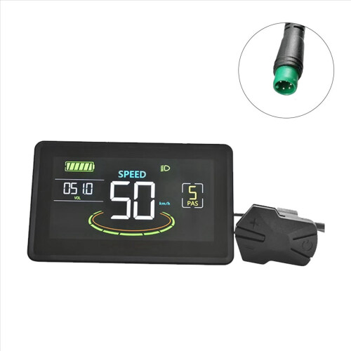 H6C Electric Bike LCD Display Meter 24V-60V E Scooter LCD Panel(5PIN) 2