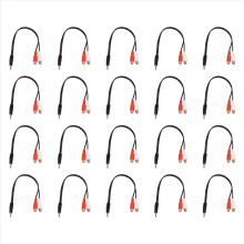 3.5mm stereo adapter headphone jack to 2 jack adapter audio cable