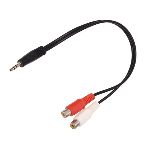 3.5mm stereo adapter headphone jack to 2 jack adapter audio cable 1
