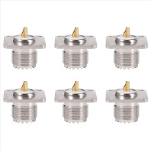UHF SO-239 Female Jack Square Shape Solder Cup Coax Connector
