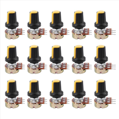 5 x 10K OHM 3 Terminal Linear Taper Rotary Audio B Type Potentiometer ...